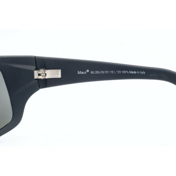 Maui Jim Peahi MJ 202-2M Wrap Black Wrap Sunglasses Gray Polarized Lens 65mm (C) - Picture 4 of 6